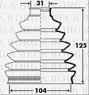 BORG & BECK bcb2395 -  Пыльник, приводной вал